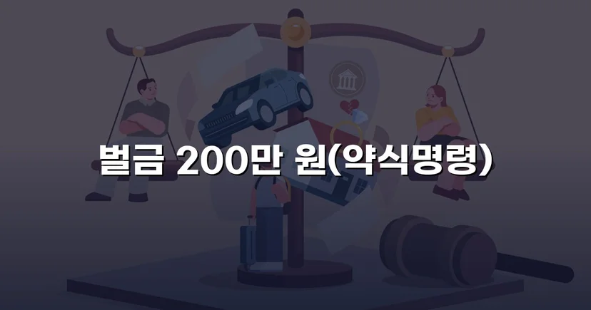 혈중알코올농도 초과 외국인 음주운전, 벌금 200만 원으로 마무리