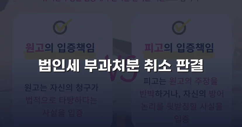 세무당국의 법인세 부과처분, 소송으로 완전 취소 판결