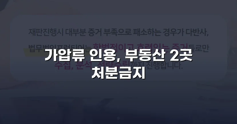 이혼 재산분할, 가압류 인용으로 채무자 처분 막아낸 사건