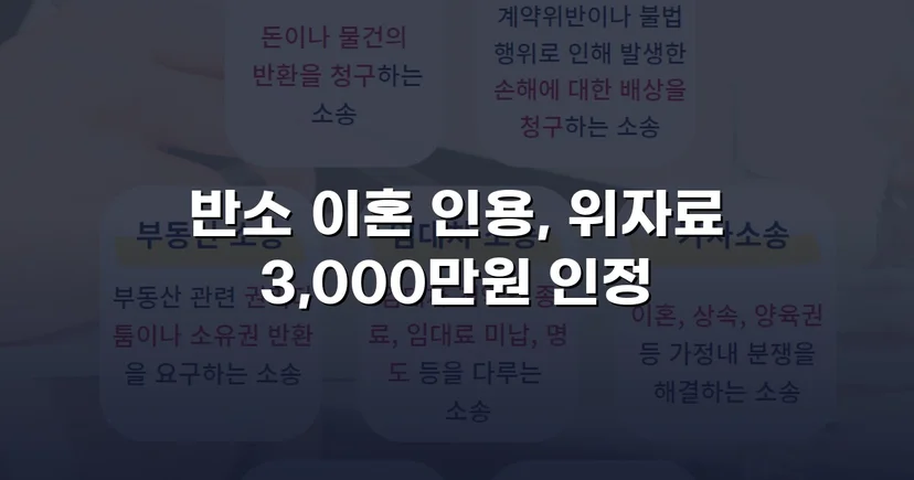 위자료 3,000만 원 전액 인정, 양육권까지 확보한 이혼 소송