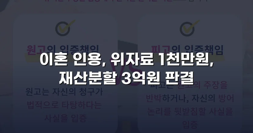 폭력 남편의 반소까지 기각, 재산분할 3억 원 이상 인정받다
