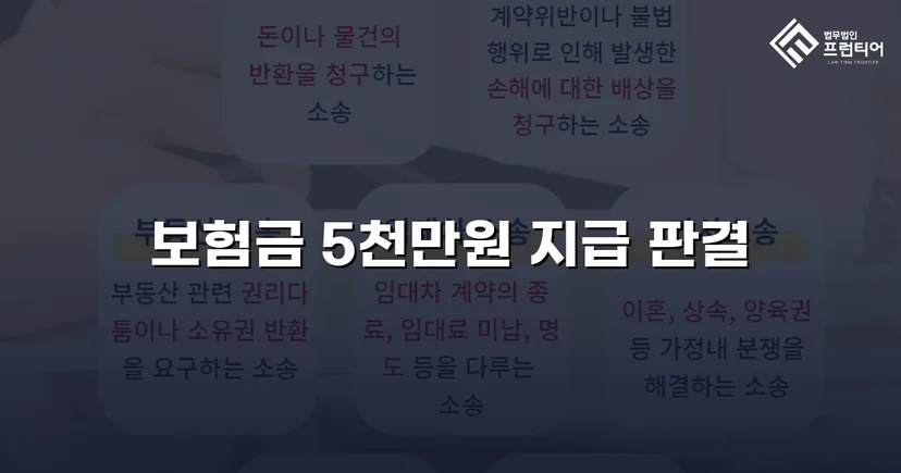 보험사의 자살 주장을 뒤집고 사망보험금 5,000만 원 지급 판결