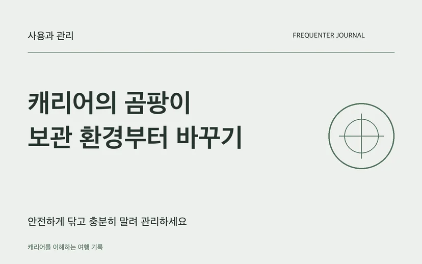 캐리어의 곰팡이 보관 환경부터 바꾸기 — 안전하게 닦고 충분히 말려 관리하세요