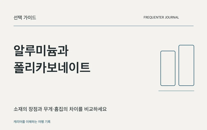 알루미늄과 폴리카보네이트 — 소재의 장점과 무게·흠집의 차이를 비교하세요