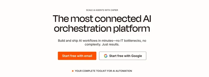Zapier 자동화 워크플로 화면