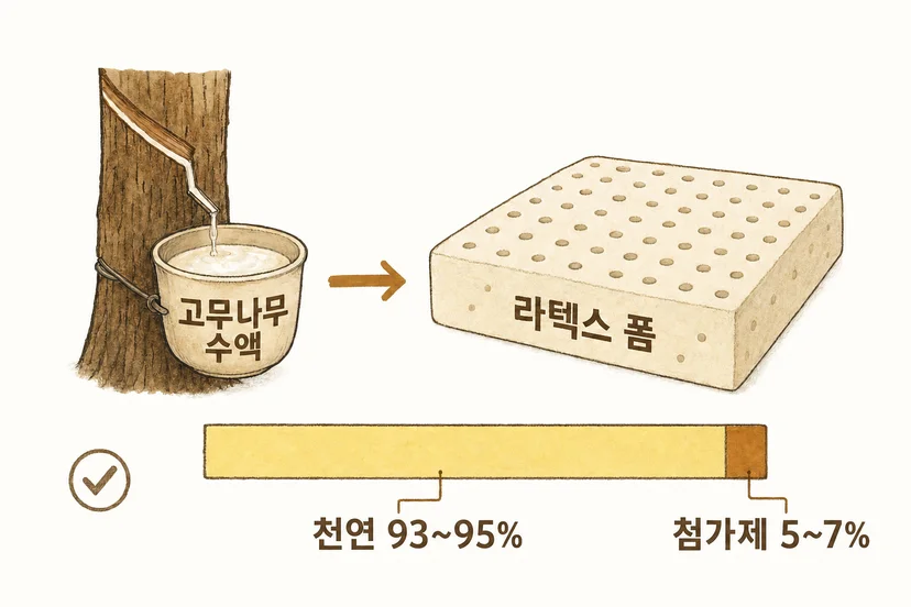 라텍스 매트리스 천연 함량