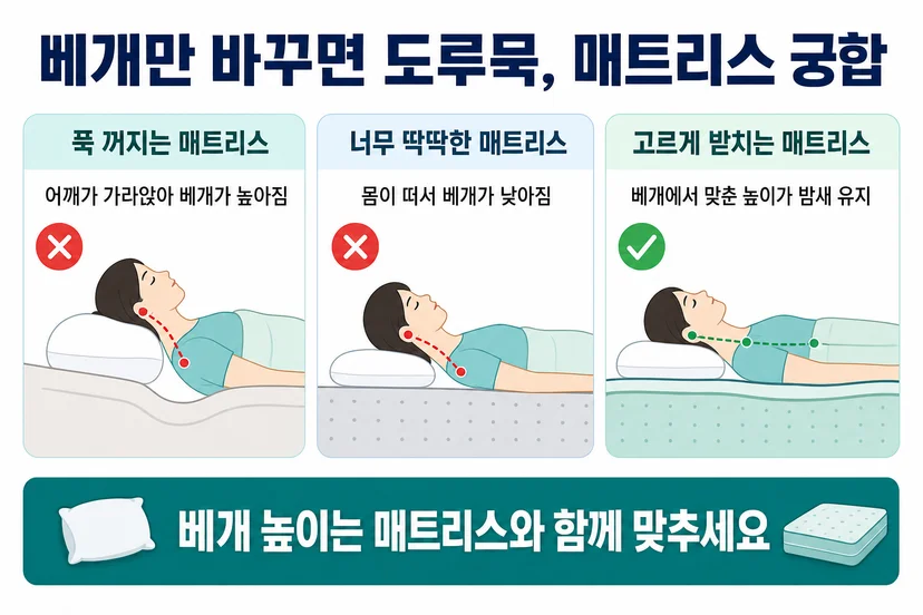 베개 매트리스 궁합