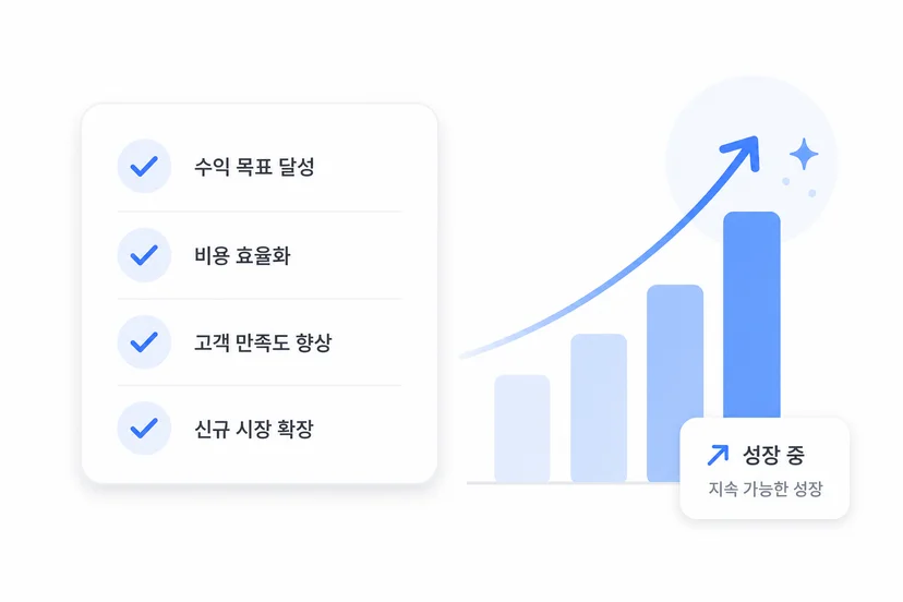 소재 기획 체크리스트를 정리한 마무리 일러스트