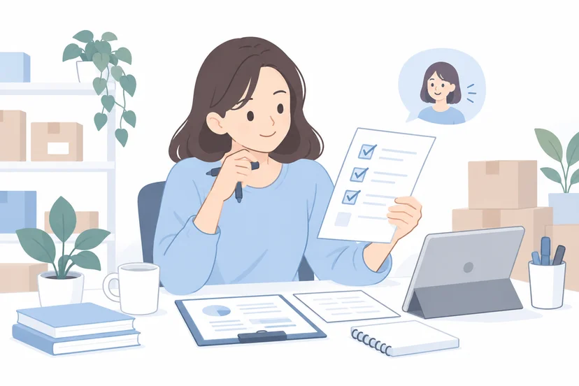 대행사 제안서와 계약 항목을 비교하는 판매자