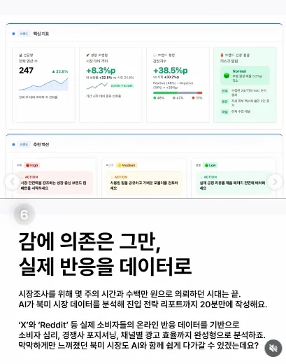 실제 소비자 반응 데이터를 분석하는 Maestro 시장조사 카드