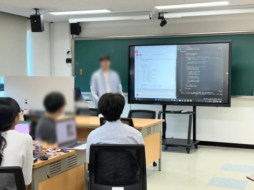 스마트모빌리티공학과 특강의 AI 프로젝트 실습 화면