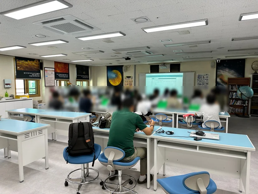 제주융합과학교육원 스마트 그린 학교 영재학급 캠프 현장 사진 1