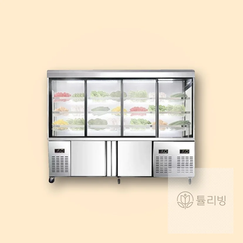 야채 보관량에 맞는 기기 규격은 어떻게 정할까요 전기·배수·관리 설비 위치 확인 사진
