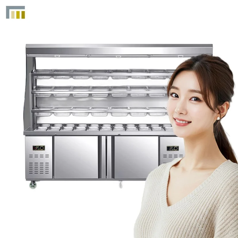 야채쇼케이스 용량과 진열 규격은 어떻게 결정해야 하나요 전기·배수·관리 설비 위치 확인 사진