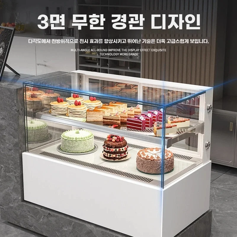 사각 유리 타입과 라운드 유리 타입 중 어느 구조가 매장에 적합한가요 전기·배수·관리 설비 위치 확인 사진