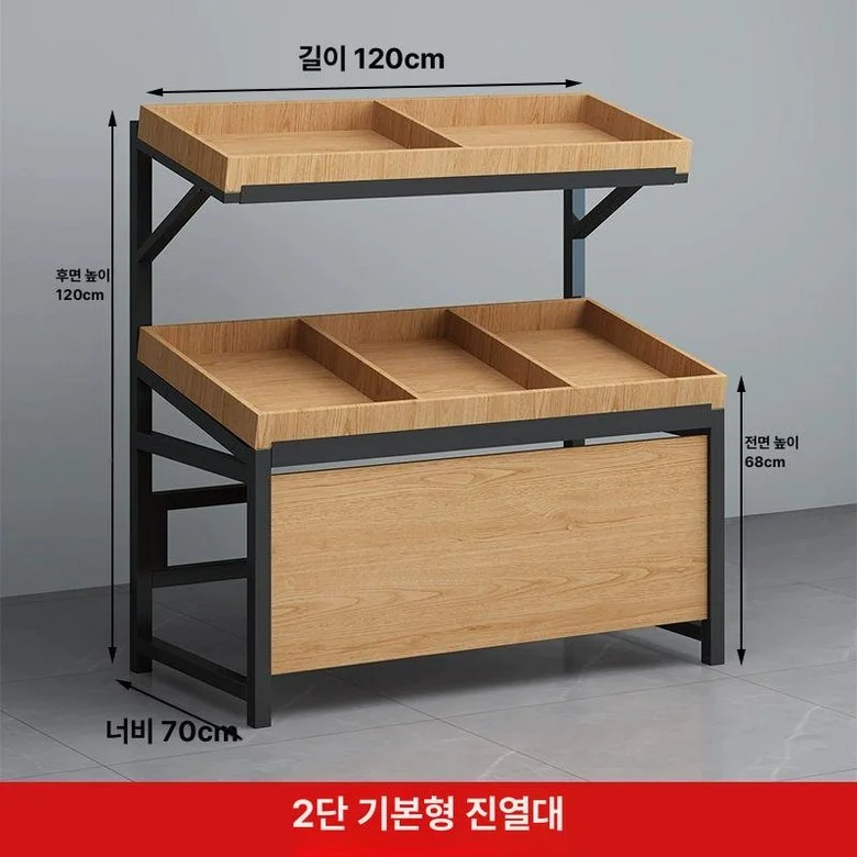 위생적인 관리를 위해 어떤 기능성을 갖춘 매대를 골라야 할까요 설치 공간과 주변 이동 동선 확인 사진