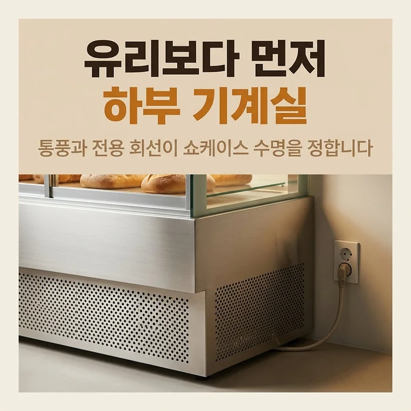 3. 빵 종류에 따른 상온 및 냉장 진열장의 배치 가격대는 어떻게 형성되나요 설치 공간과 주변 이동 동선 확인 사진