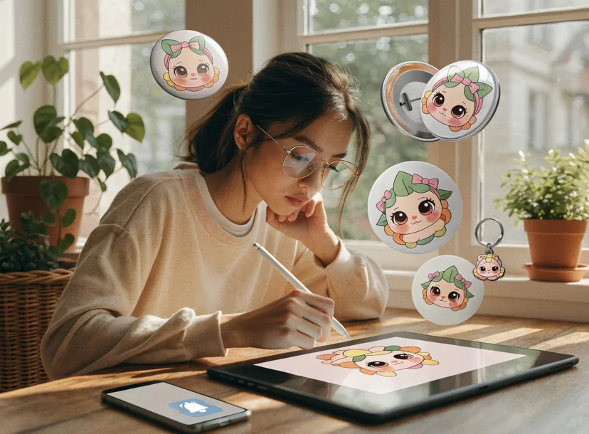 하나의 캐릭터 디자인으로 여러 개의 뱃지를 만드는 크리에이터