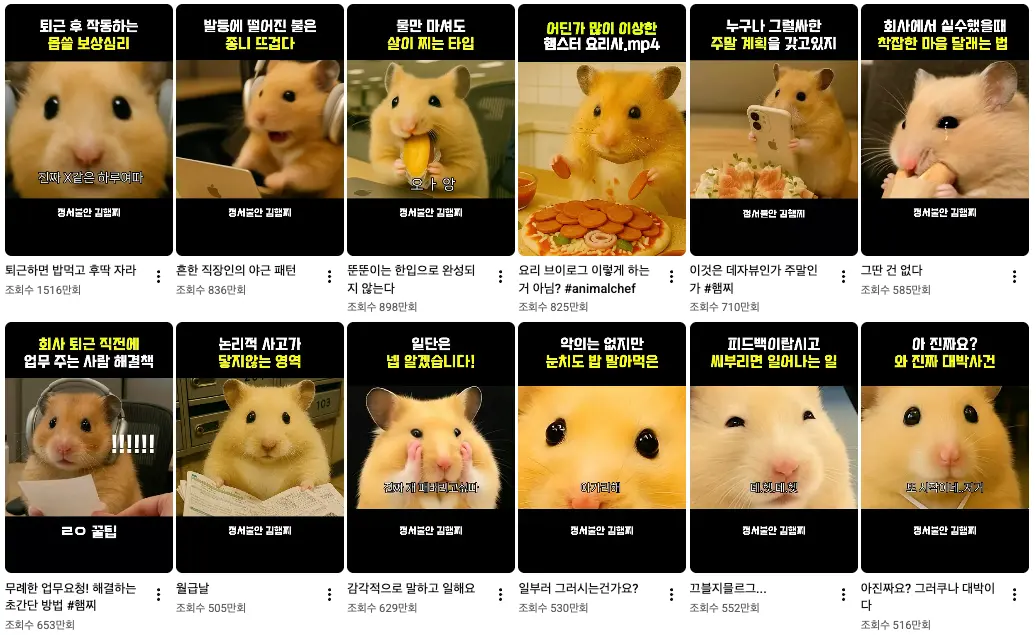 정서불안 김햄찌 채널 이미지