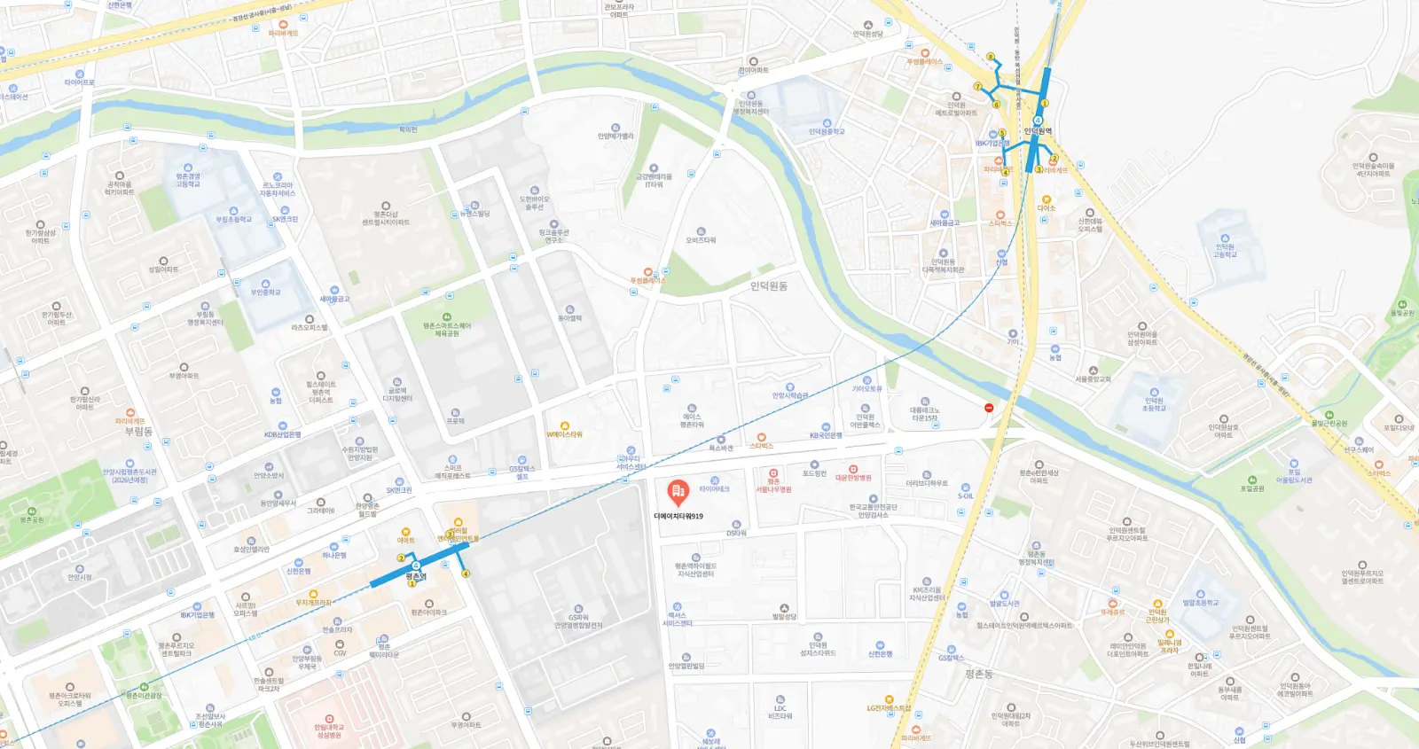 풋볼존 안양점 위치