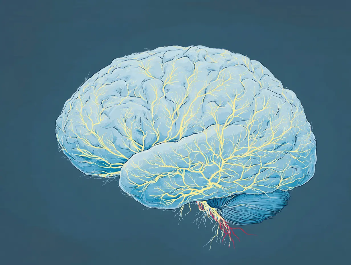 NMN이 뇌 신경 건강을 지키는 모습을 표현한 이미지