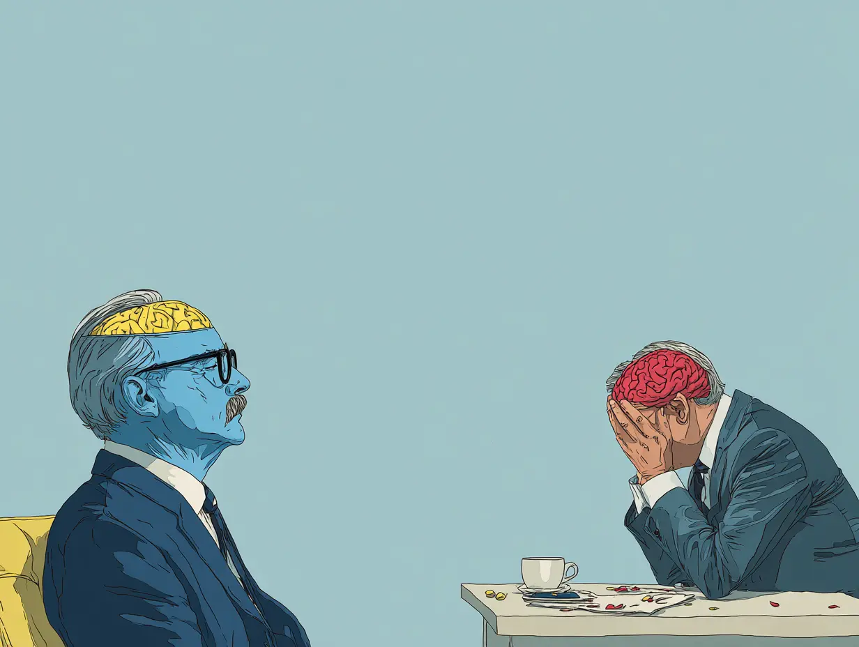 정상 뇌와 뇌 피로 환자의 MRI 차이