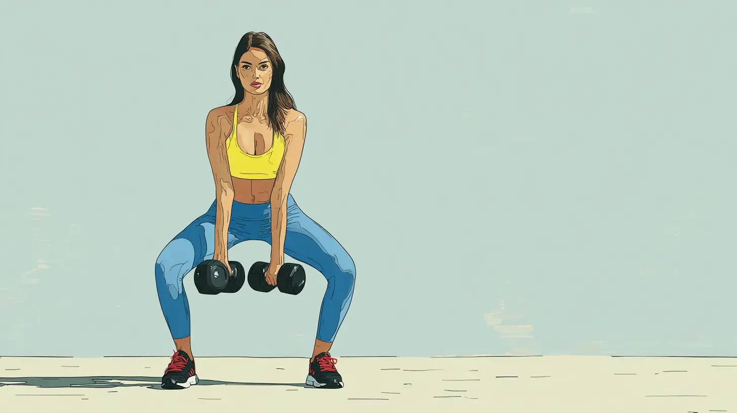 근감소증 예방을 위한 저항운동 자세를 시각화한 이미지