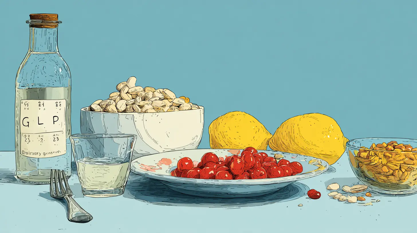 GLP-1이 포만감을 전달해 식욕을 줄이는 구조