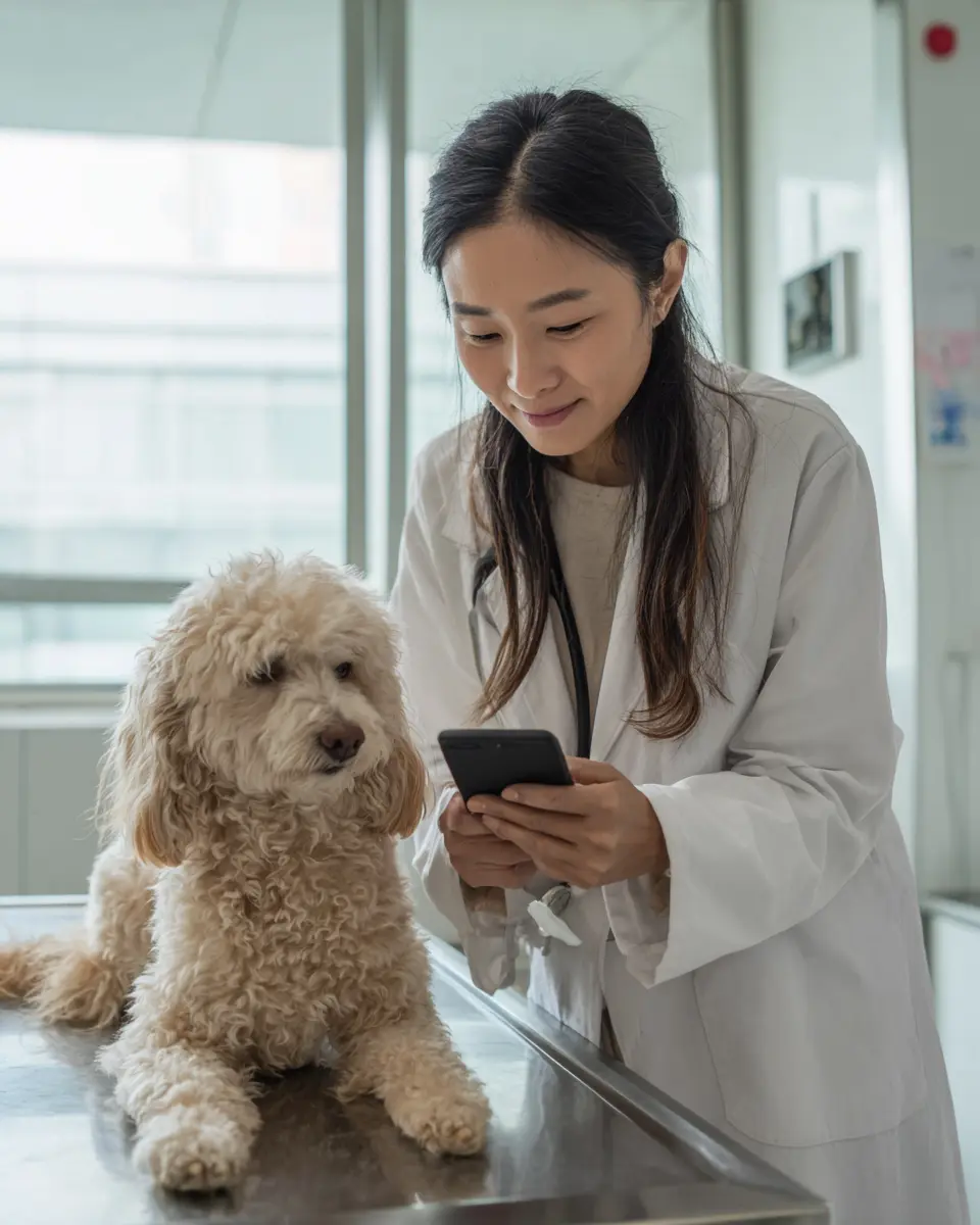 브로콜리 급여 후 이상 증상 발생 시 수의사와 전문적인 상담을 받는 책임감 있는 반려견 건강 관리