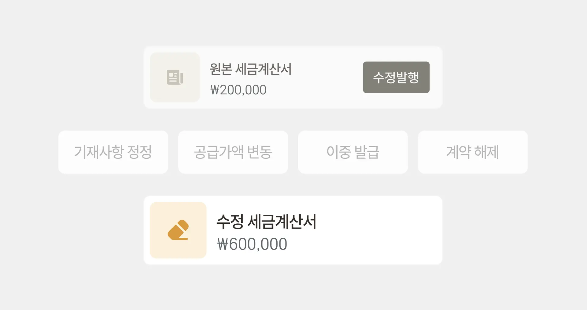 세금계산서 수정발행