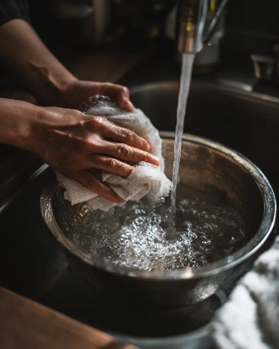 강아지의 면역력 유지를 위해 장난감과 식기를 정기적으로 세척하며 청결한 환경을 만드는 보호자의 위생 관리