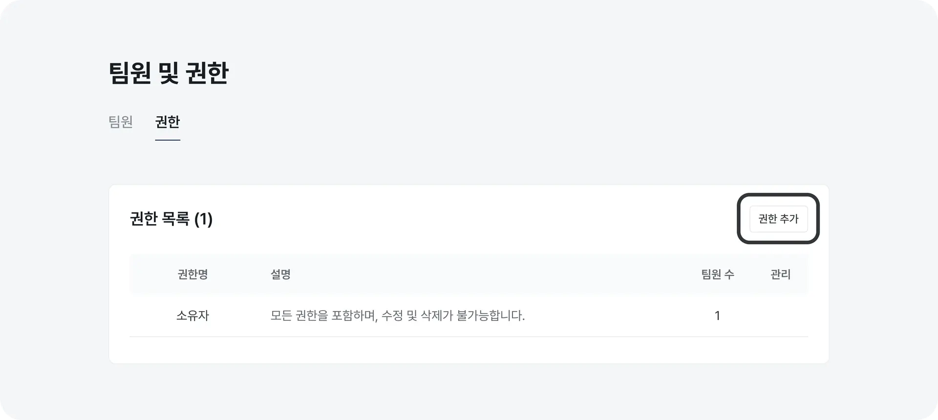 볼타 권한 설정