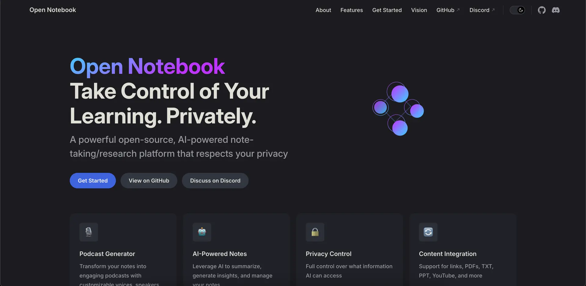 Open Notebook 홈페이지