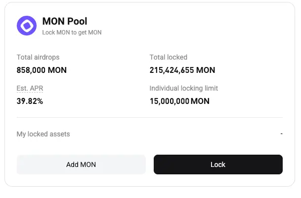 Bitget MON MON pool