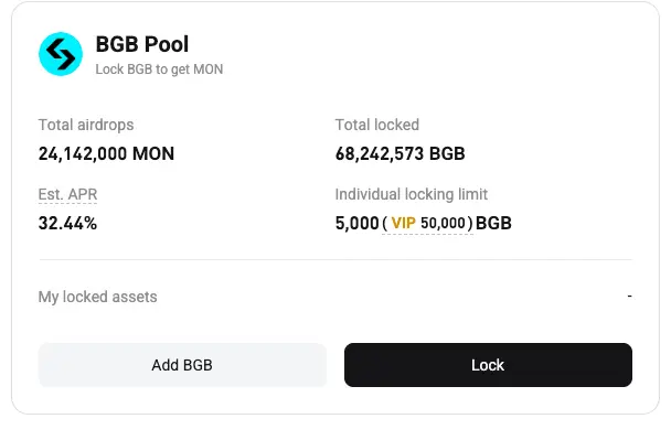 Bitget MON BGB Pool