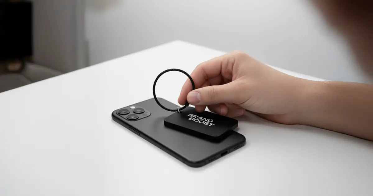 NFC 키링을 핸드폰에 갖대 대면, 미리 설정한 링크로 연결돼요.