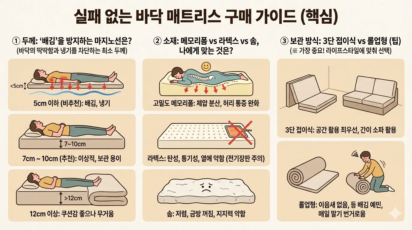 바닥 매트리스 추천 구매 가이드
