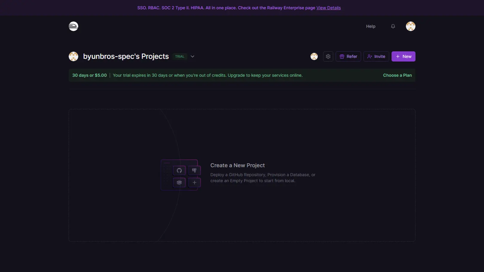 railway 대시보드