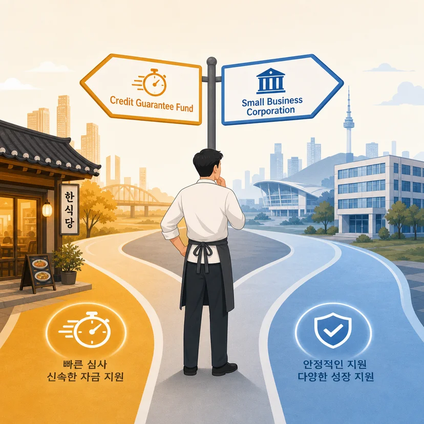 고양 음식점 개인사업자 신용보증재단 vs 소진공 어느 것이 조기 승인 가능한가