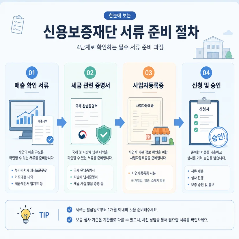 부산 도소매업 개인사업자 신용보증재단 매출 기준 충족 방법과 서류 준비 관련 이미지