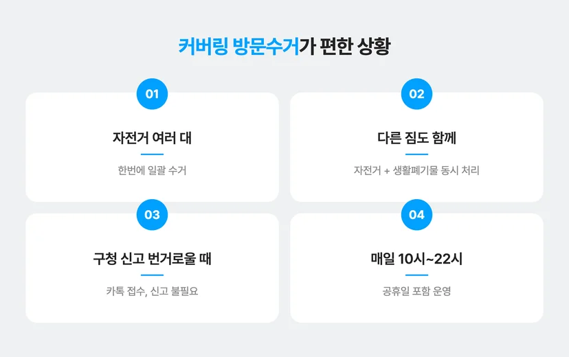 커버링 방문수거가 편한 상황