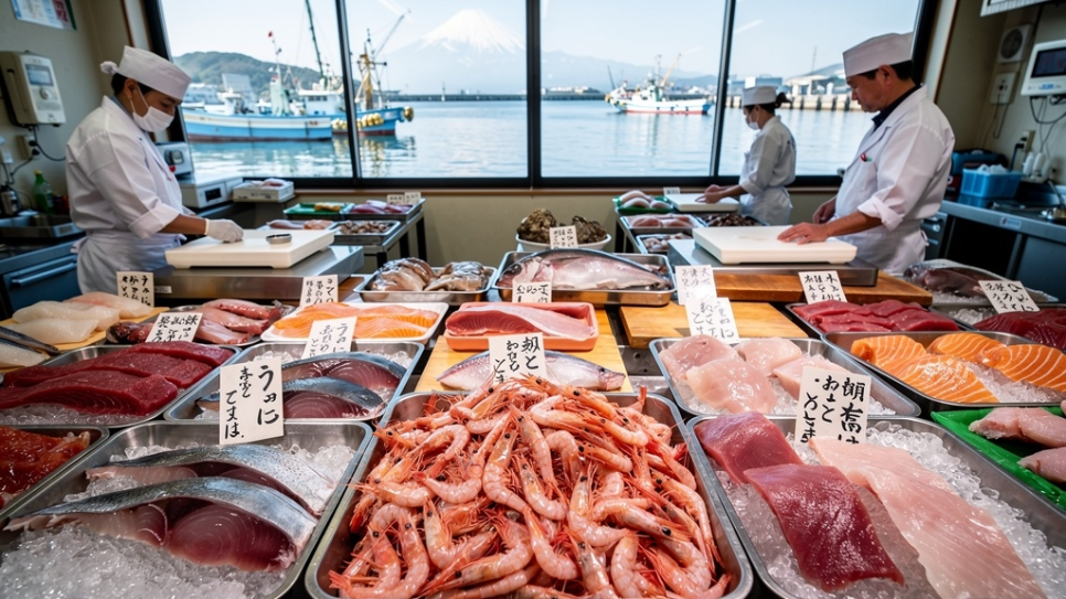시즈오카 신선한 해산물 시장, 일본 음식 문화 체험 관광지