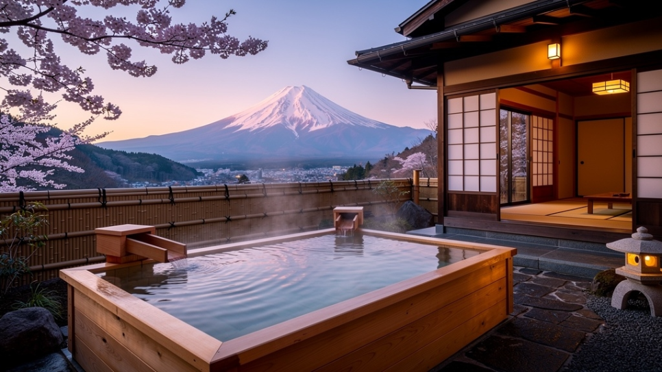 시즈오카 온천 노천탕 후지산 뷰, 힐링 여행지 일본 온천 문화체험