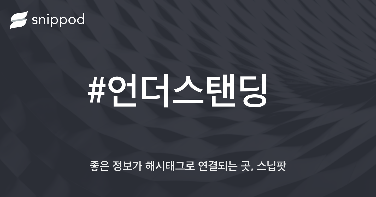 #언더스탠딩 | Snippod