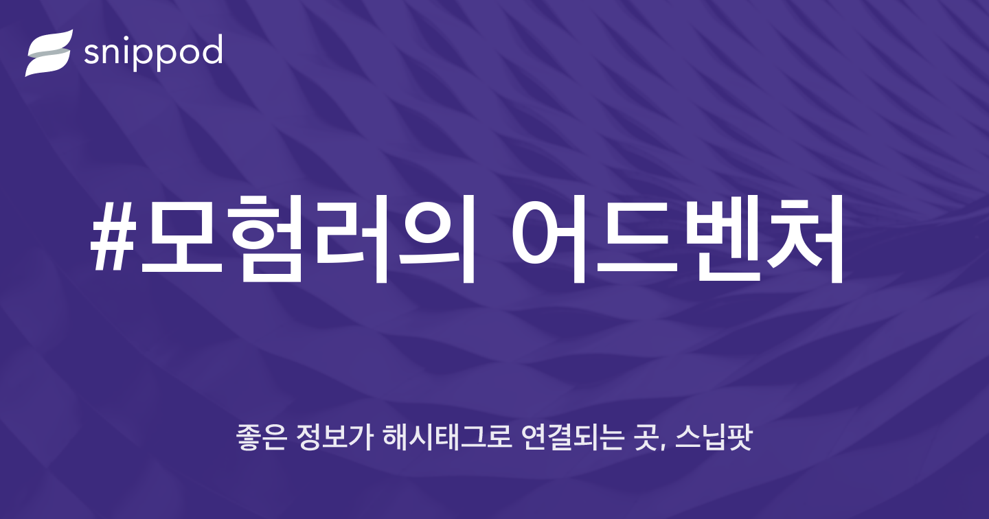 #모험러의 어드벤처 | Snippod