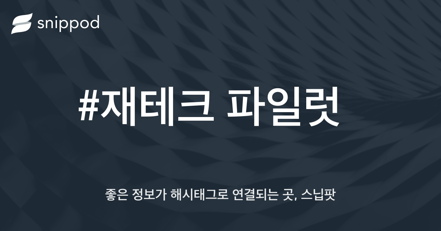 #재테크 파일럿 | Snippod