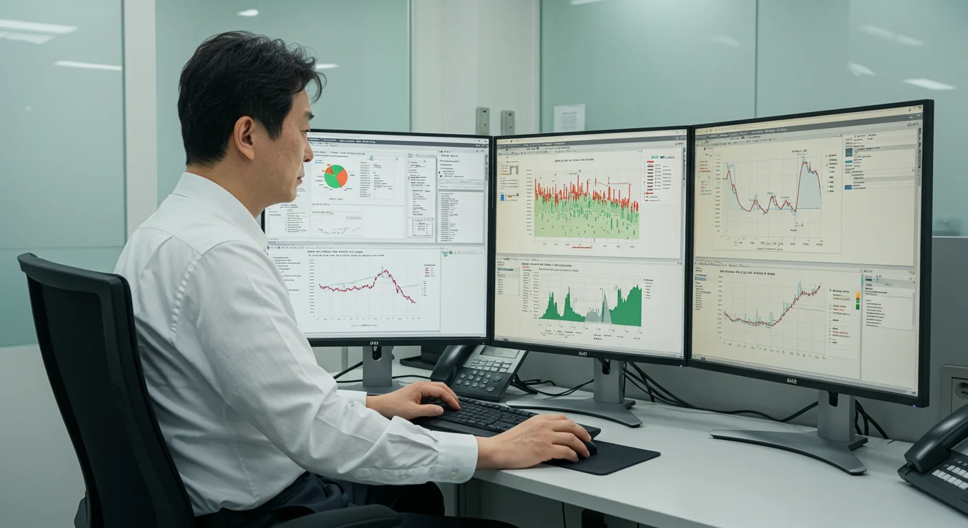 국제 특허 데이터베이스를 분석하는 연구자의 모습