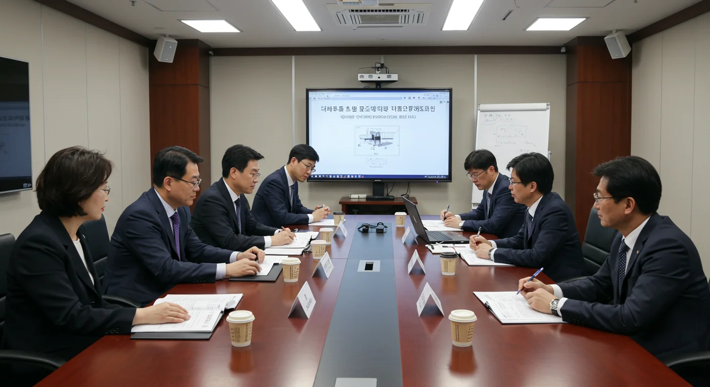 회의 테이블에서 전략을 논의하는 비즈니스 임원들과 전문가들