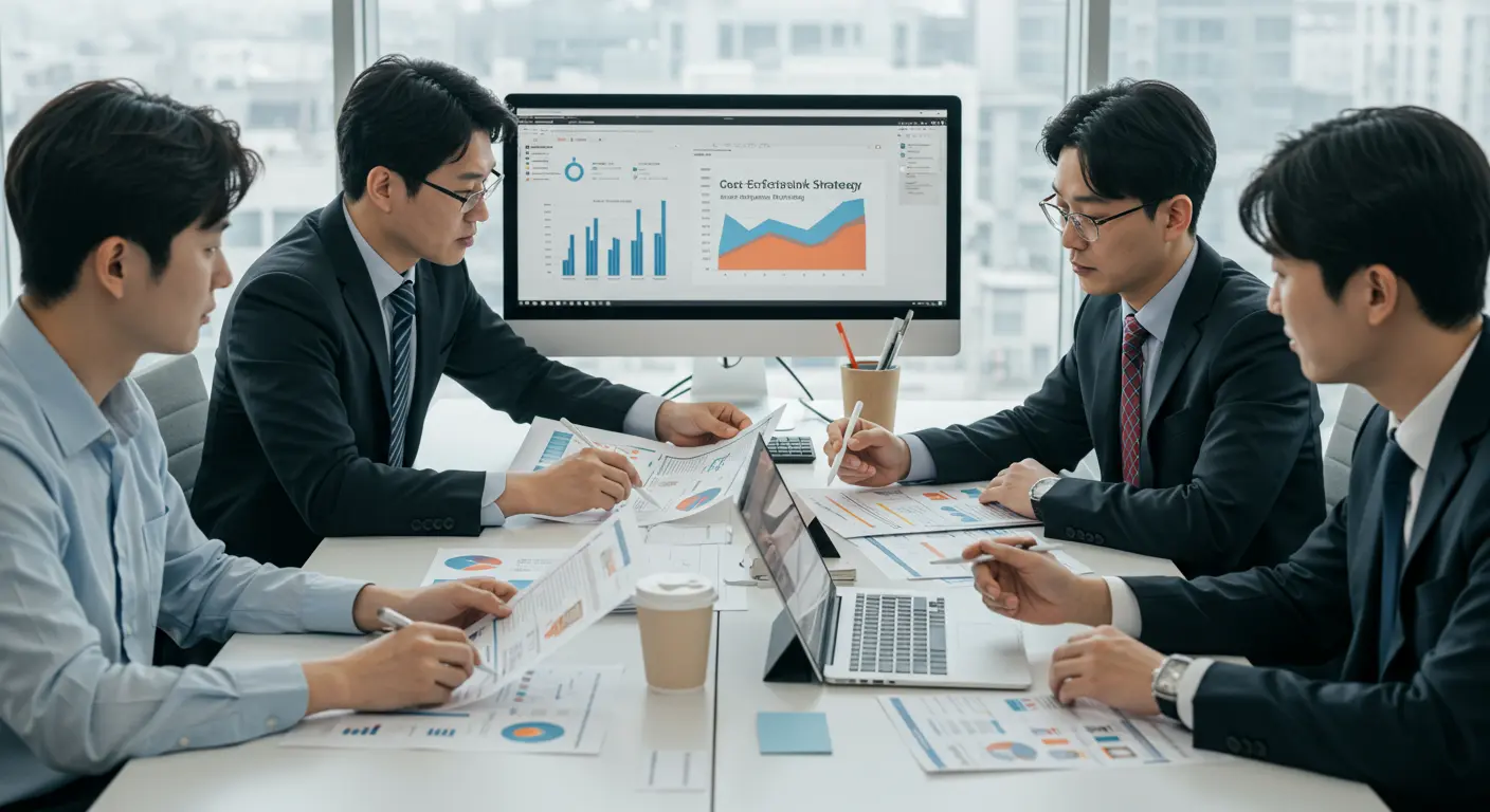 스프레드시트와 디지털 도구를 사용하여 비용 효율적인 전략을 평가하는 한국 금융 분석가들