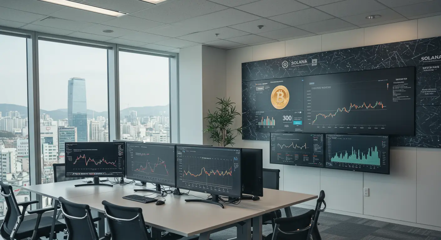 다양한 투자 기회를 보여주는 차트와 그래프가 있는 현대적인 투자 사무실